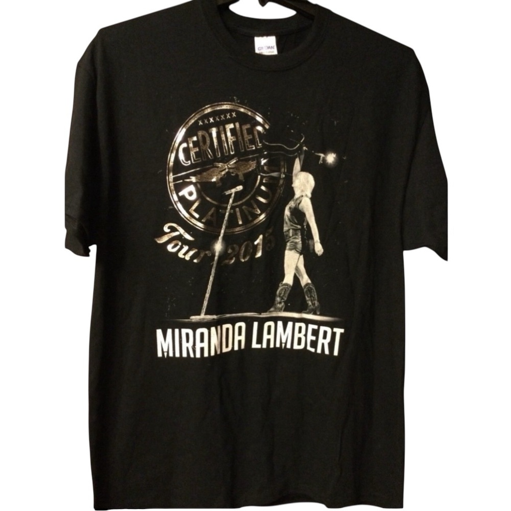 Miranda Lambert Certified Platinum Tour‎ 2015 T-Shirt Small Black/Silver
